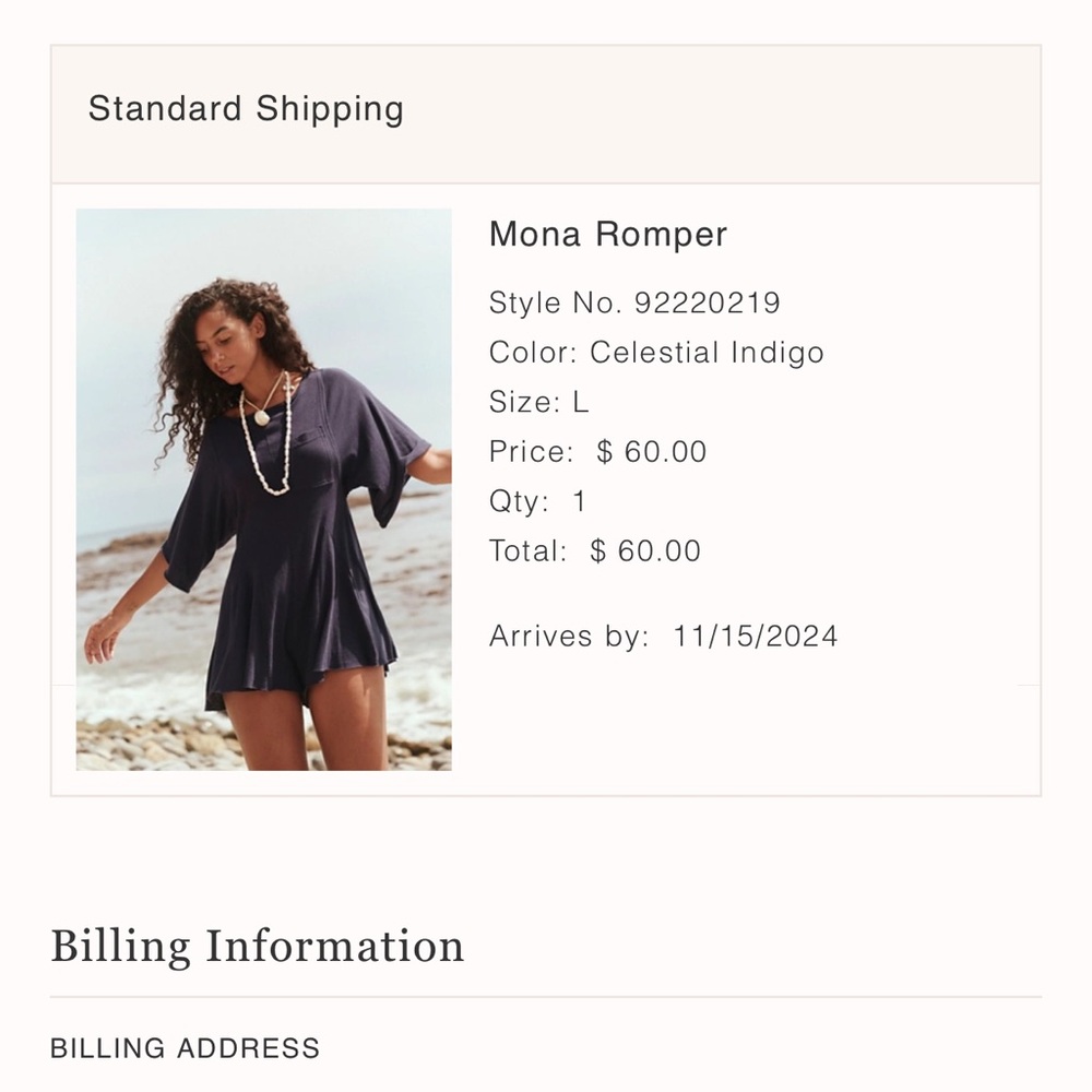 Free People Mona Romper - Celestial Indigo
